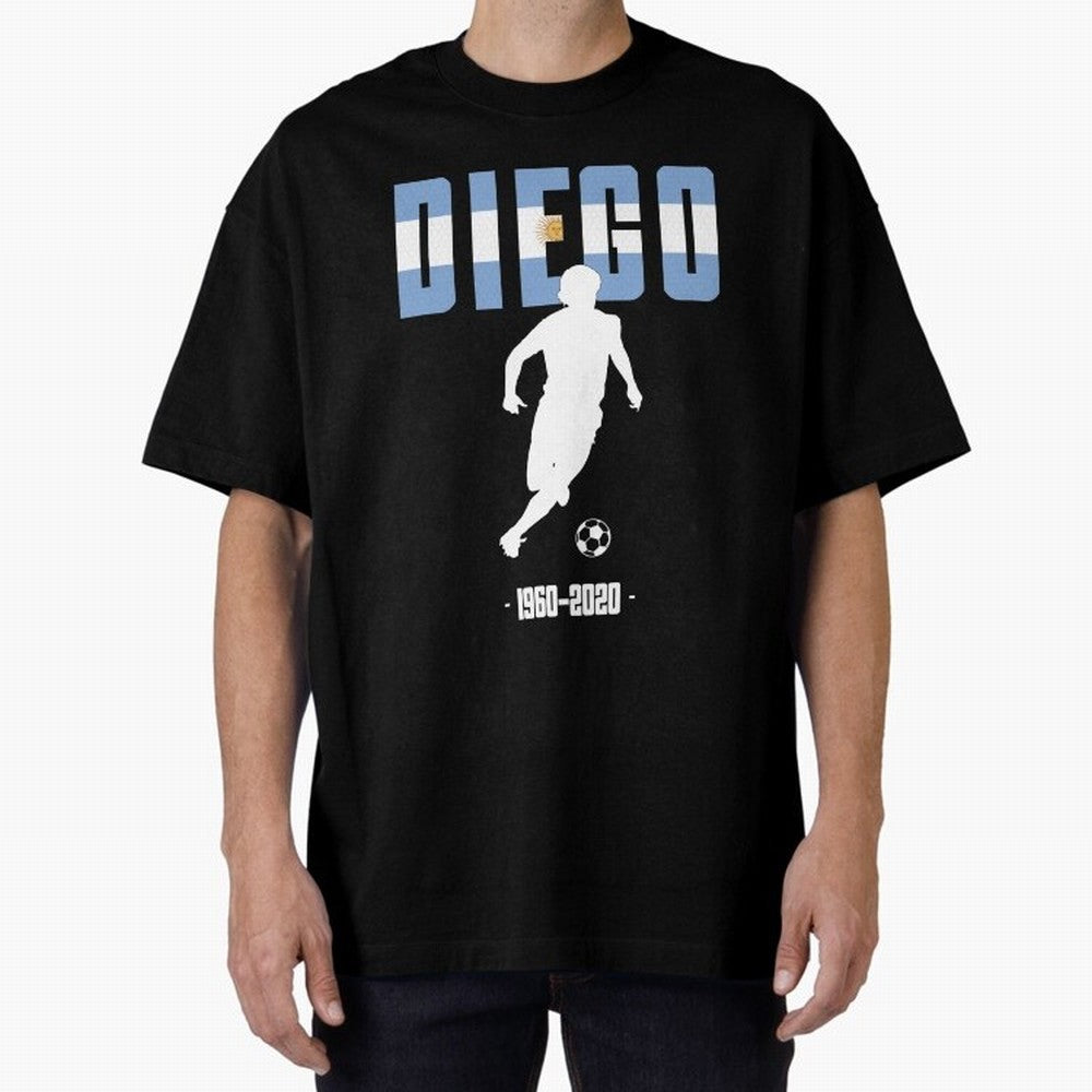 Diego 1960-2020 Oversized T-Shirt Back the Journey through FIFA World Cup 2026 Driven by Neymar, Haaland and Cristiano Ronaldo, England and Germany Energy, Game Day Rituals, Football Legends, Country Pride and the Road to the Final; Great for