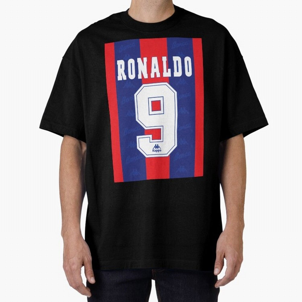Barcelona Vintage Shirt 1995 Ronaldo 9 Oversized T-Shirt Bring Stadium Energy to Global Football Passion for FIFA World Cup 2026, Capturing Messi and Cristiano Ronaldo, Portugal, Spain and Germany, Sports Nostalgia, International Competition,