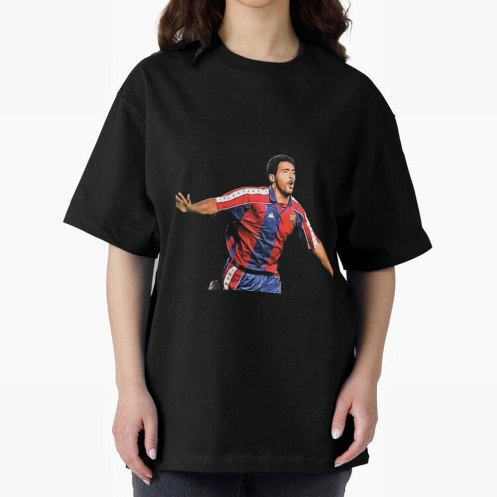 Legends of The Beautiful Game Cartoon Collection Legends Romario Cartoon Artwork162 Oversized T-Shirt Make Every Match About FIFA World Cup 2026 USA Canada Mexico for Fans of Messi, Neymar and Mbappe and Spain, Bringing Football History, Final