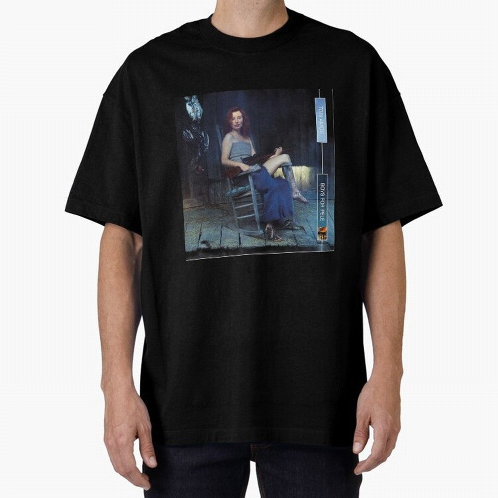 Tori Amos Boys For Pele Album Promo Art Retro Print Oversized T-Shirt Show Up for the Glory of FIFA World Cup 2026 Group Stage Spirit, Made for France and Portugal, Messi, Neymar and Mbappe, Championship Spirit, Famous Goals, Roaring Crowds and