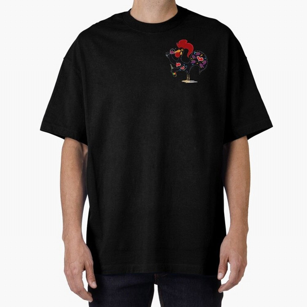 Portuguese Rooster Drinking Wine Oversized T-Shirt Feel the Heartbeat of FIFA World Cup 2026 Group Stage Spirit, with England, France and Netherlands, Messi, CR7 and Mbappe, Football History, Final Match Energy, Crowd Noise and Once in a Lifetime