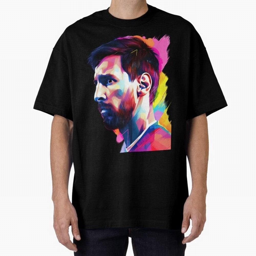 GOAT Messi - illustration Oversized T-Shirt Wear the Spirit of FIFA World Cup 2026 Group Stage Capturing Haaland, Germany Energy, Goal Celebration Energy, Supporter Heritage, Football Icons and Worldwide Tournament Joy; Made for Collectors Who