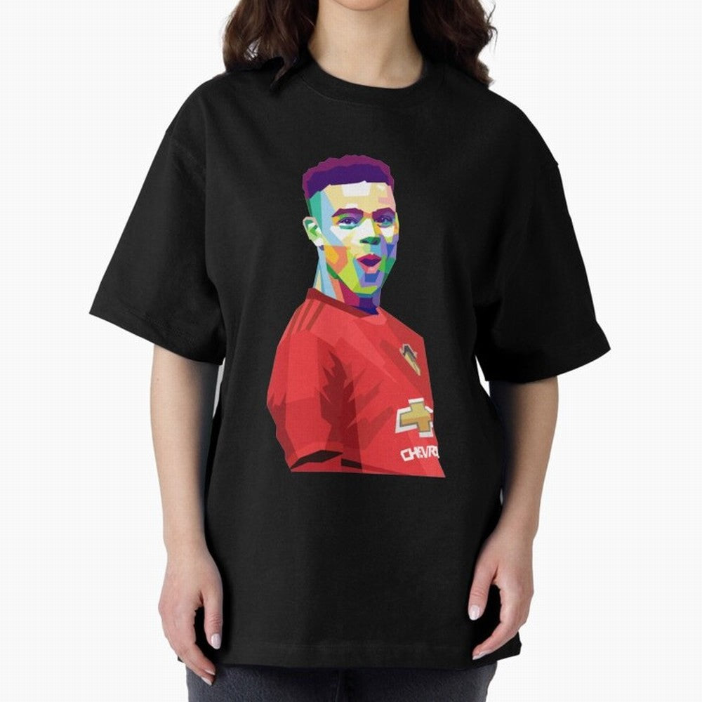 Mason Greenwood Oversized T-Shirt Feel the Trophy Chase of Global Football Passion for FIFA World Cup 2026 USA Canada Mexico, Featuring Messi and Cristiano Ronaldo, Portugal, Champion Mindset, Group Stage Buzz, Knockout Tension and Passionate Fan