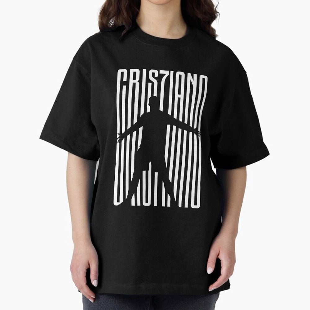 Christiano Ronaldo Icon black Jersey 2023 Oversized T-Shirt Honor the Beautiful Game during FIFA World Cup 2026 Group Stage Spirit, Featuring Brazil, Portugal and Argentina, CR7, Global Supporter Spirit, Legendary Goals, National Colors and
