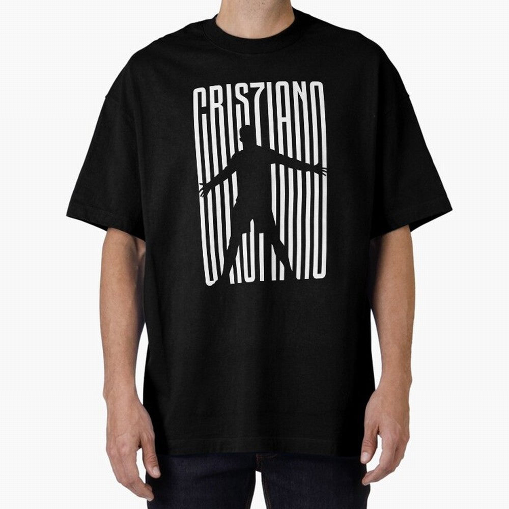 Christiano Ronaldo Icon black Jersey 2023 Oversized T-Shirt Honor the Beautiful Game during FIFA World Cup 2026 Group Stage Spirit, Featuring Brazil, Portugal and Argentina, CR7, Global Supporter Spirit, Legendary Goals, National Colors and