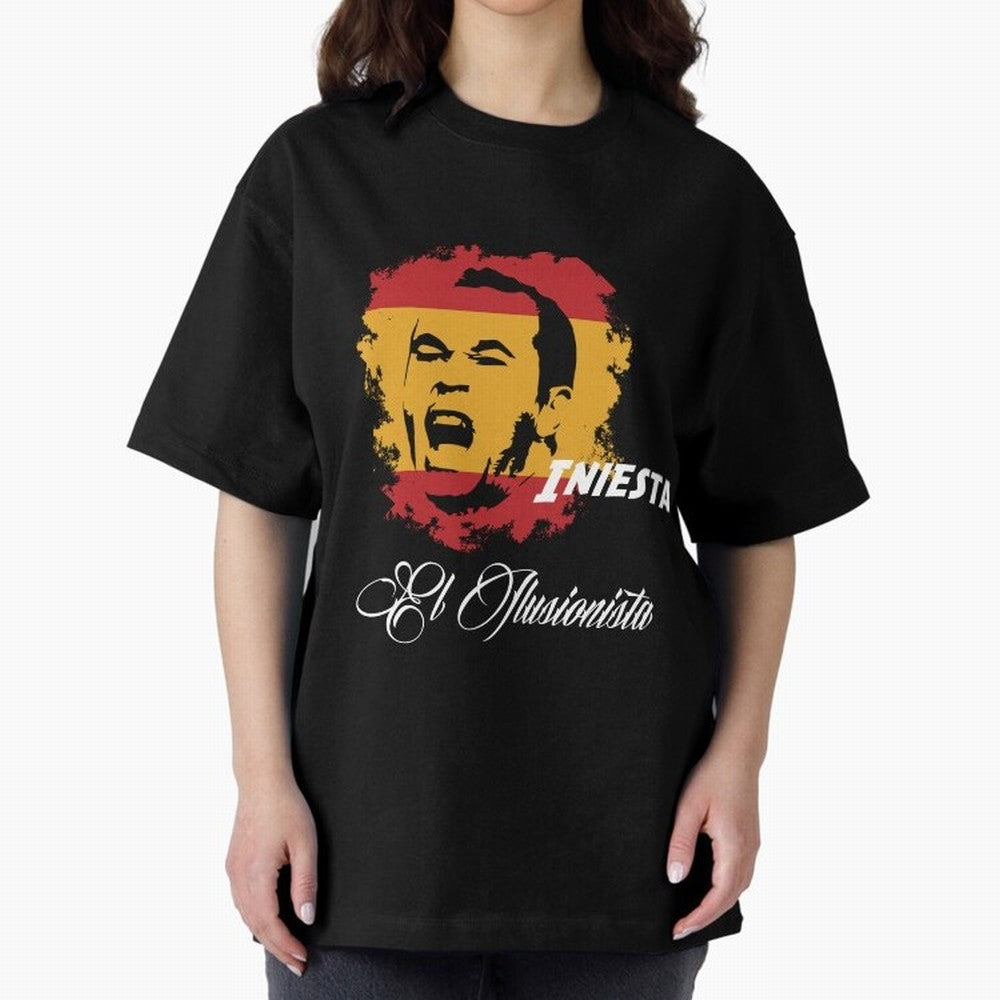 Spain Andres Iniesta Football World Cup 2014 Oversized T-Shirt Show Match Day Excitement for FIFA World Cup 2026 Group Stage for Fans of Messi, Neymar and Mbappe and Brazil, Portugal and Argentina, Bringing Football History, Final Match Energy,