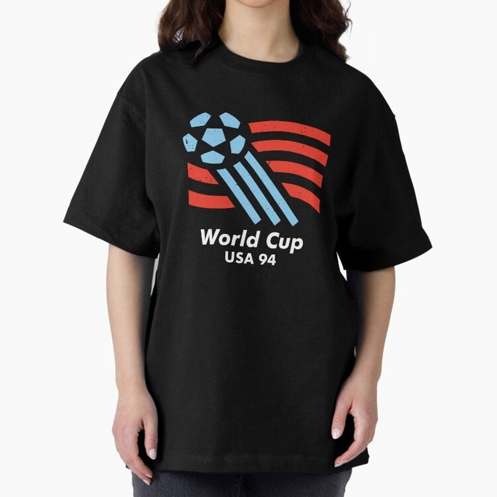 World Cup USA 94 Oversized T-Shirt Join Supporters Worldwide for FIFA World Cup 2026 USA Canada Mexico for Fans of Messi, CR7 and Mbappe and Argentina, Bringing Sports Nostalgia, International Competition, Famous Players and Unforgettable