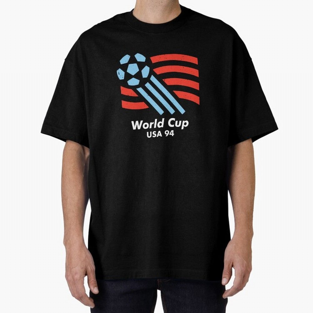 World Cup USA 94 Oversized T-Shirt Join Supporters Worldwide for FIFA World Cup 2026 USA Canada Mexico for Fans of Messi, CR7 and Mbappe and Argentina, Bringing Sports Nostalgia, International Competition, Famous Players and Unforgettable
