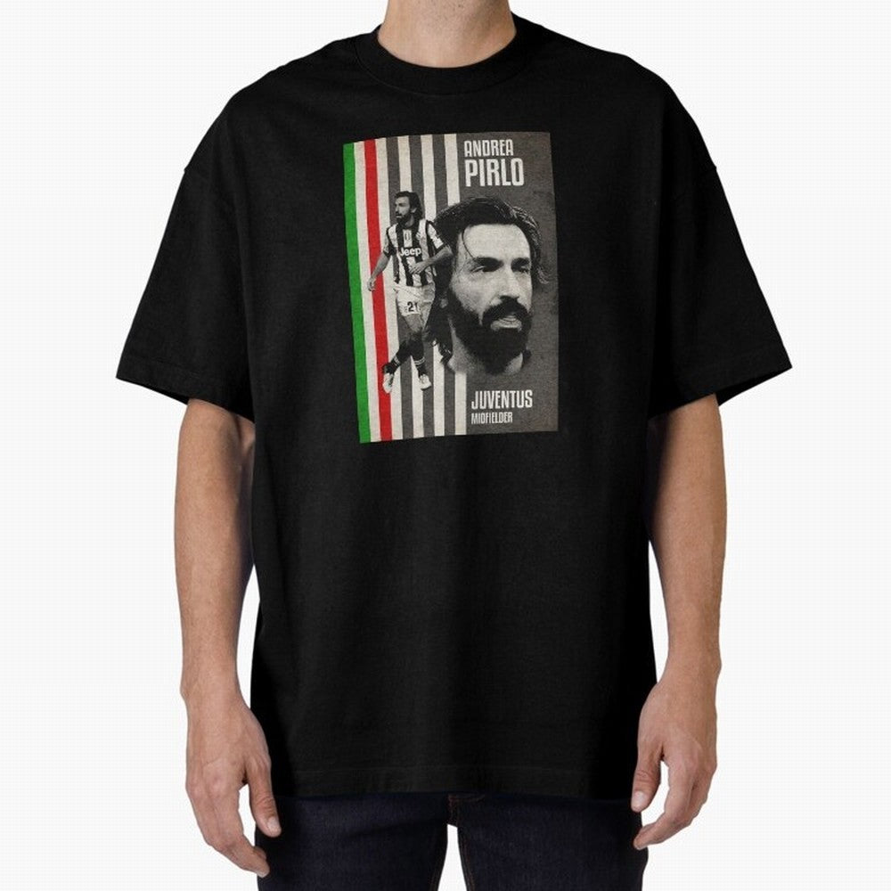 andrea pirlo juventus midfielder Oversized T-Shirt Spotlight FIFA World Cup 2026 USA Canada Mexico Celebrating Haaland and Mbappe, Netherlands Energy, Global Supporter Spirit, Legendary Goals, National Colors and Tournament Celebration; Ideal for