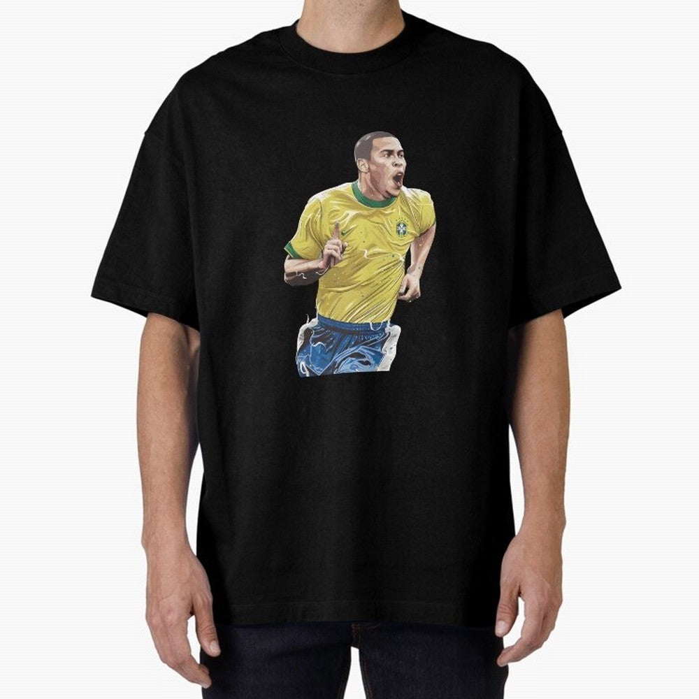 R9, El Grande Ronaldo Nazario Oversized T-Shirt Build Global Football Passion for FIFA World Cup 2026 USA Canada Mexico, Centered on Haaland and Mbappe, England and Germany, Stadium Chants, National Pride, Trophy Dreams and Unforgettable Football