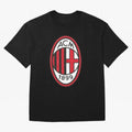 milan black n red Oversized T-Shirt Celebrate Fan Culture around the FIFA World Cup 2026 Journey through Cristiano Ronaldo Highlights, France and Portugal Pride, Championship Spirit, Famous Goals, Roaring Crowds and International Football Unity;
