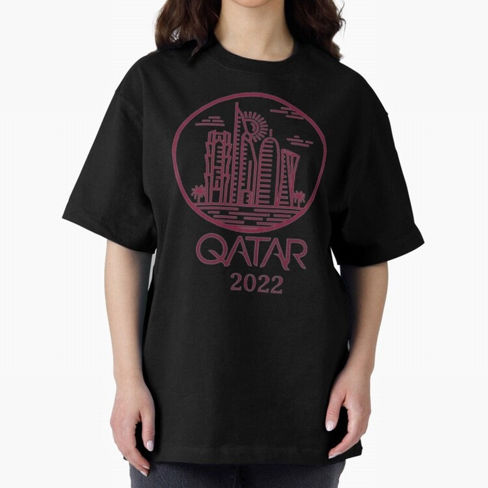 Qatar Welcome Oversized T-Shirt Make Game Day About FIFA World Cup 2026 Group Stage Connected to CR7 and Messi, Spain and Netherlands Energy, Football Passion, Legendary Performances, Festival Vibes and Supporter Community; Perfect for People Who