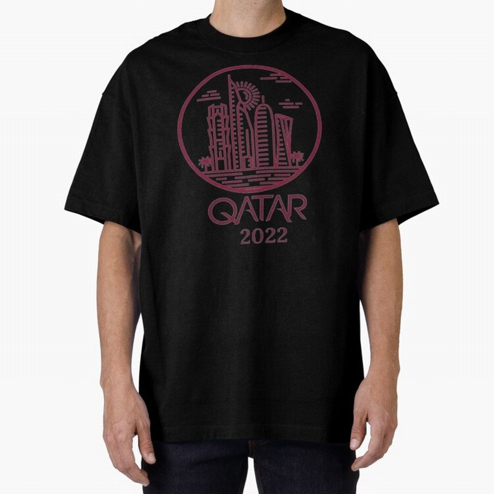 Qatar Welcome Oversized T-Shirt Make Game Day About FIFA World Cup 2026 Group Stage Connected to CR7 and Messi, Spain and Netherlands Energy, Football Passion, Legendary Performances, Festival Vibes and Supporter Community; Perfect for People Who