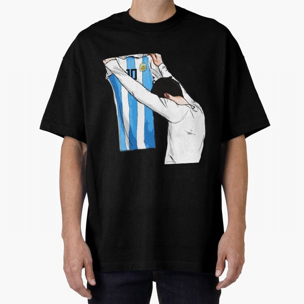 Lionel Messi holding his shirt, Argentina copa america Classic T-Shirt Stand with Match Day Hype around FIFA World Cup 2026 Group Stage, CR7 and Messi, Argentina and Brazil, Global Supporter Spirit, Legendary Goals, National Colors and Tournament