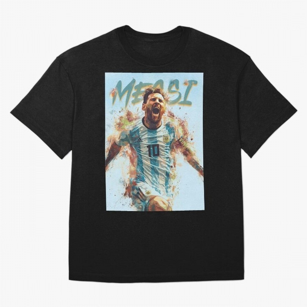 The Messiah Oversized T-Shirt Celebrate Golden Goal Energy in Global Football Passion for FIFA World Cup 2026 Group Stage, Made for Neymar, England, France and Netherlands, Football Festival Excitement, Trophy Ambitions, Country Rivalries and Star