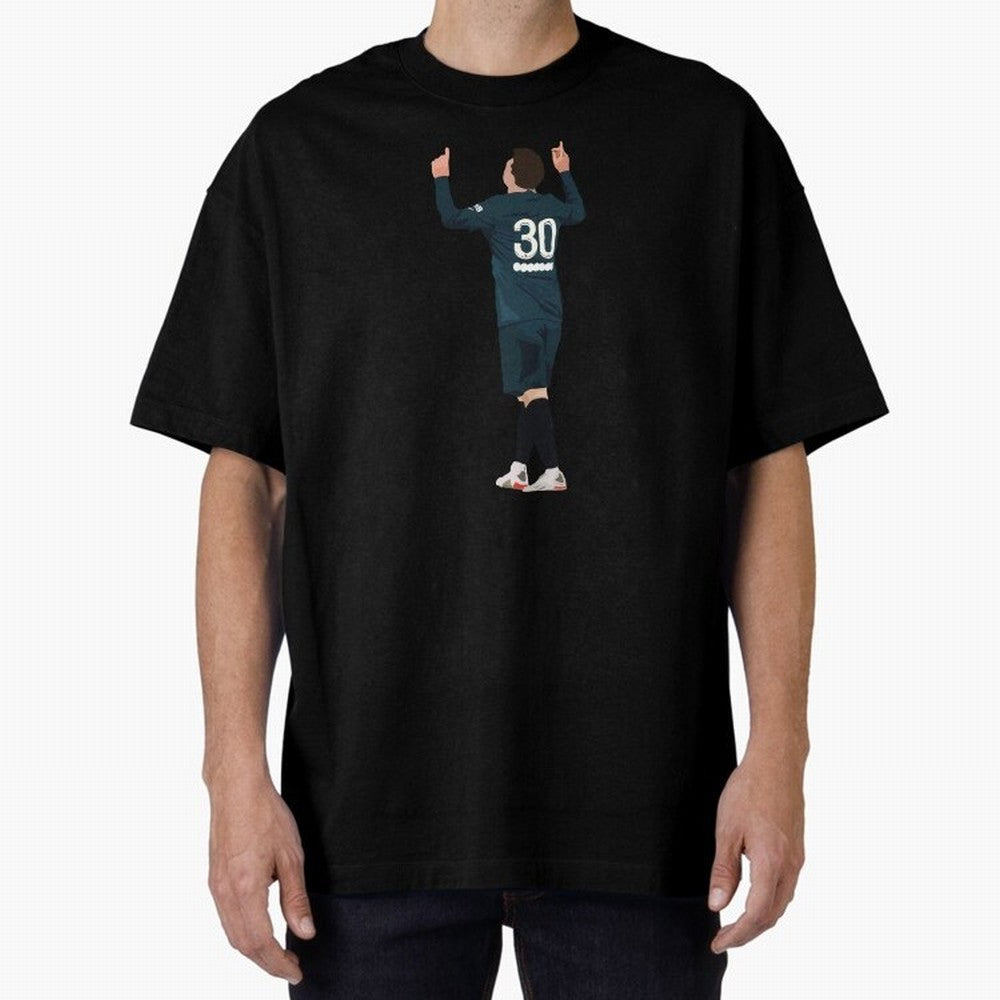 Messi Iconic Illustration Oversized T-Shirt Bring International Match Energy to FIFA World Cup 2026 USA Canada Mexico Celebrating Messi and Cristiano Ronaldo, Argentina and Brazil Energy, Retro Football Energy, Iconic Rivalries, Trophy Chase Drama