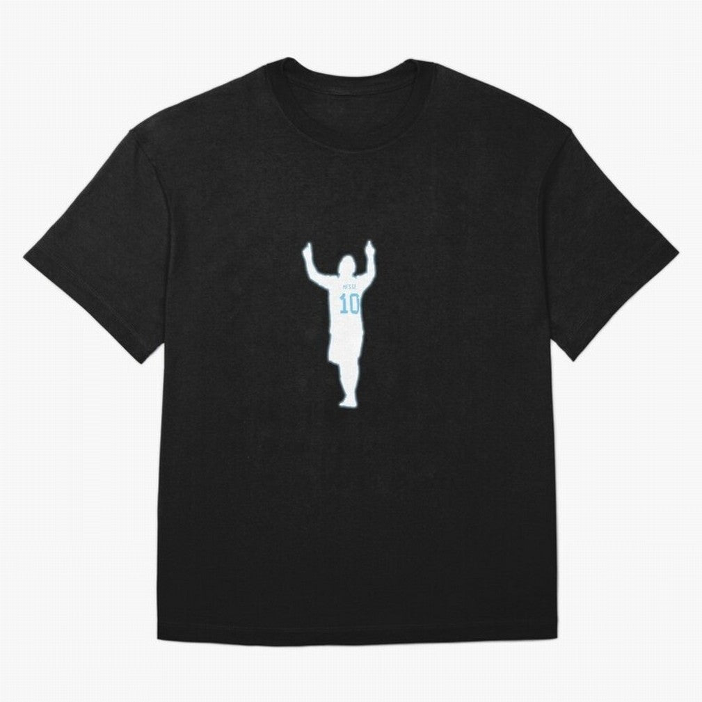 Lionel Messi Iconic Celebration Pose - Argentina Colors Classic T-Shirt Live the Energy of FIFA World Cup 2026 for Fans of Messi, Neymar and Mbappe and Brazil, Portugal and Argentina, Bringing Vintage Soccer Flavor, Modern Football Stars, National
