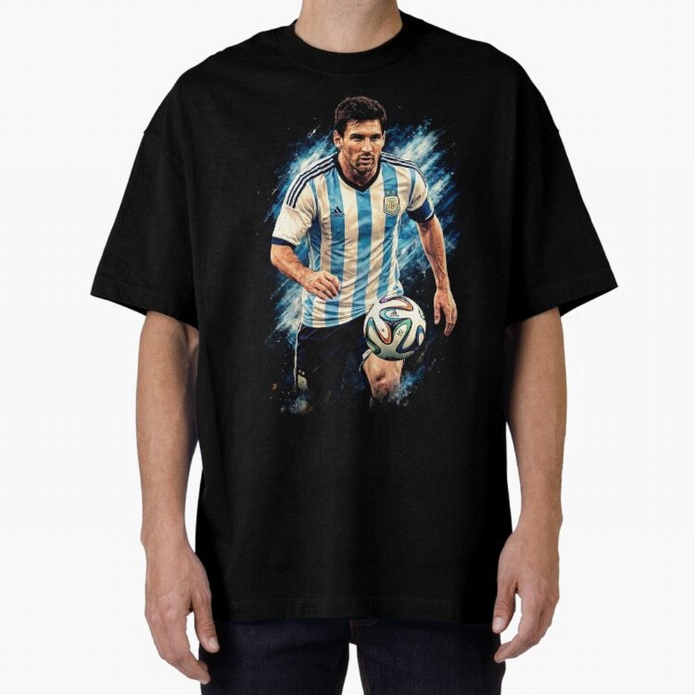 Messi Football Legend Pride Classic T-Shirt Carry the Colors and Pride of Global Football Passion for FIFA World Cup 2026, Celebrating Messi, Brazil, Portugal and Argentina, Vintage Soccer Flavor, Modern Football Stars, National Flags and Final