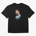 Lionel Messi Oversized T-Shirt Join Match Day Hype around FIFA World Cup 2026, Cristiano Ronaldo, Haaland and CR7, England, Retro Football Energy, Iconic Rivalries, Trophy Chase Drama and Stadium Atmosphere; Great for Watch Parties, Sports Bars,