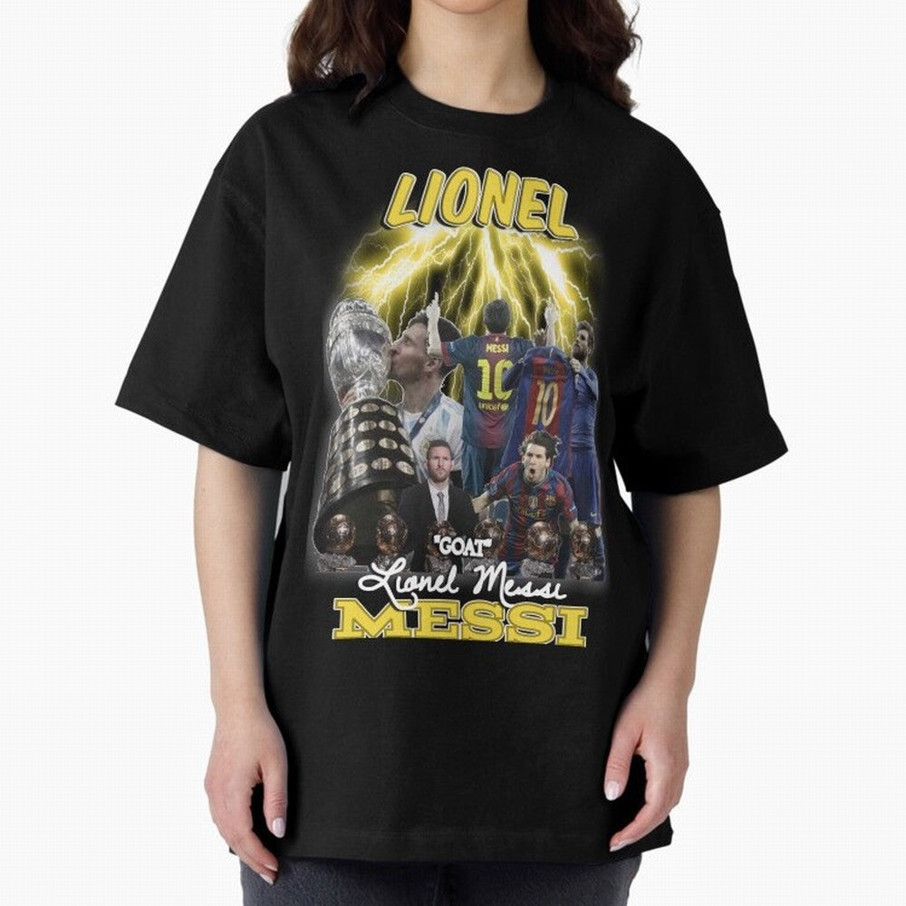 Lionel Messi: Barcelona & Argentina Classic T-Shirt Bring Match Day Fire to Global Football Passion for FIFA World Cup 2026 USA Canada Mexico, Connected to Neymar, Haaland and Cristiano Ronaldo, Spain, Football History, Final Match Energy, Crowd