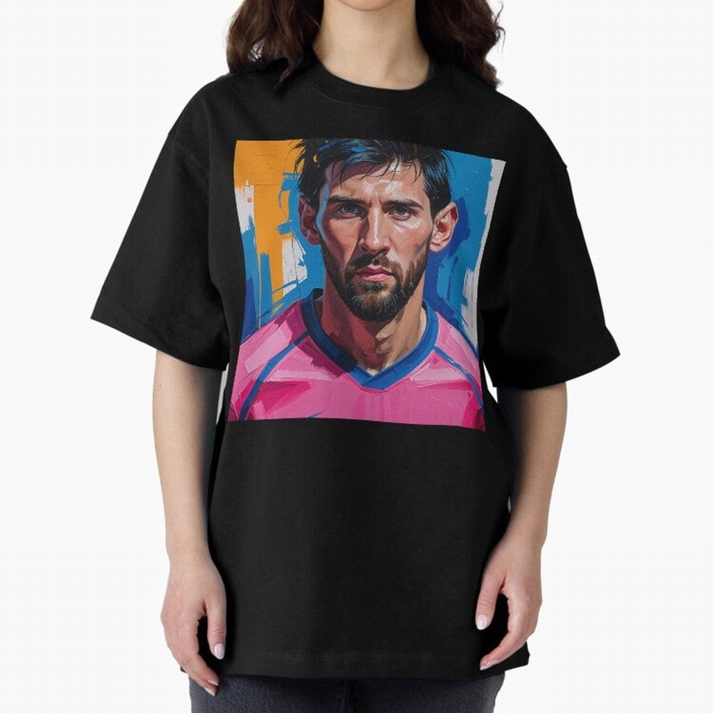 Vibrant Artistic Portrait of Lionel Messi (GOAT) - Digital painting (Version 3) Classic T-Shirt Turn Up for Match Day Hype around FIFA World Cup 2026 USA Canada Mexico, Neymar, Haaland and Cristiano Ronaldo, Argentina and Brazil, Championship