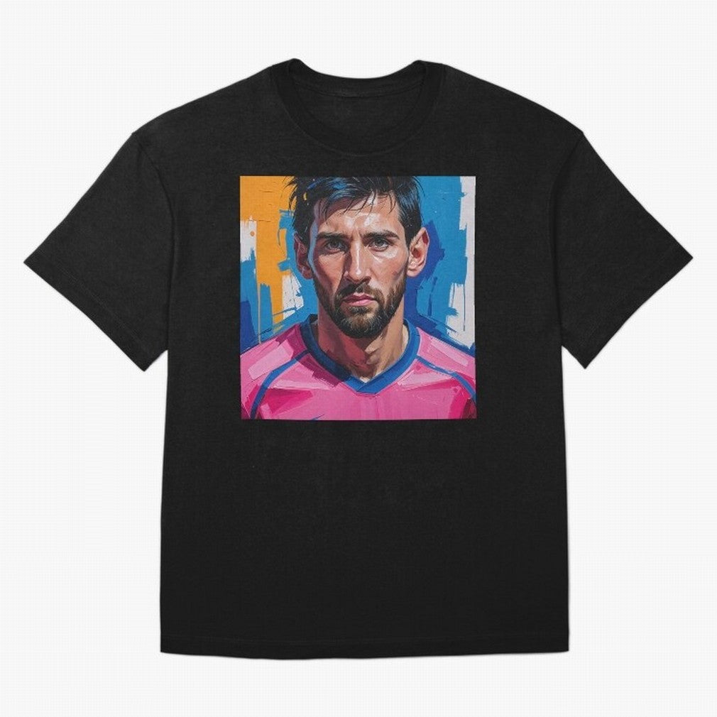 Vibrant Artistic Portrait of Lionel Messi (GOAT) - Digital painting (Version 3) Classic T-Shirt Turn Up for Match Day Hype around FIFA World Cup 2026 USA Canada Mexico, Neymar, Haaland and Cristiano Ronaldo, Argentina and Brazil, Championship