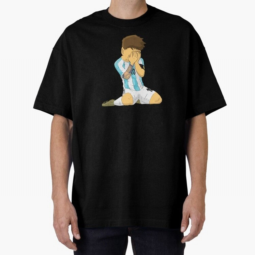 Messi Copa America Moment Oversized T-Shirt Celebrate Fan Culture around Global Football Passion for FIFA World Cup 2026 USA Canada Mexico, Built around Neymar, Argentina and Brazil, Football Passion, Legendary Performances, Festival Vibes and