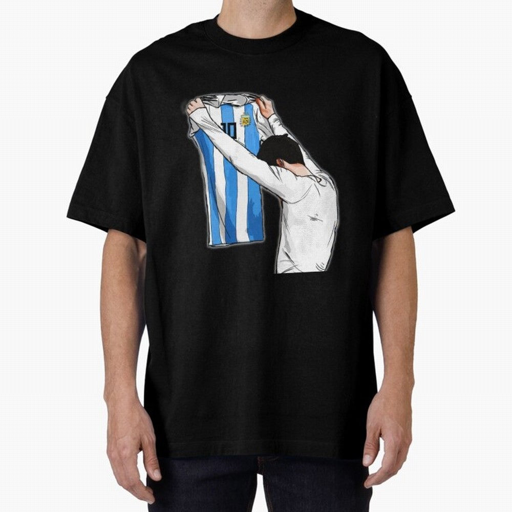Art Messi Illustration Classic T-Shirt Relive FIFA World Cup 2026 Group Stage Spirit, Featuring Portugal, Spain and Germany, Neymar, Haaland and Cristiano Ronaldo, Football Festival Excitement, Trophy Ambitions, Country Rivalries and Star Player