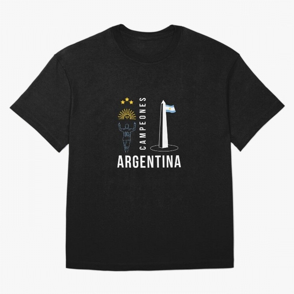 Argentina Campeon Essential T-Shirt Show Your Tournament Heart for FIFA World Cup 2026 USA Canada Mexico Highlighting Messi, CR7 and Mbappe, Brazil Energy, Stadium Chants, National Pride, Trophy Dreams and Unforgettable Football Memories; Made for