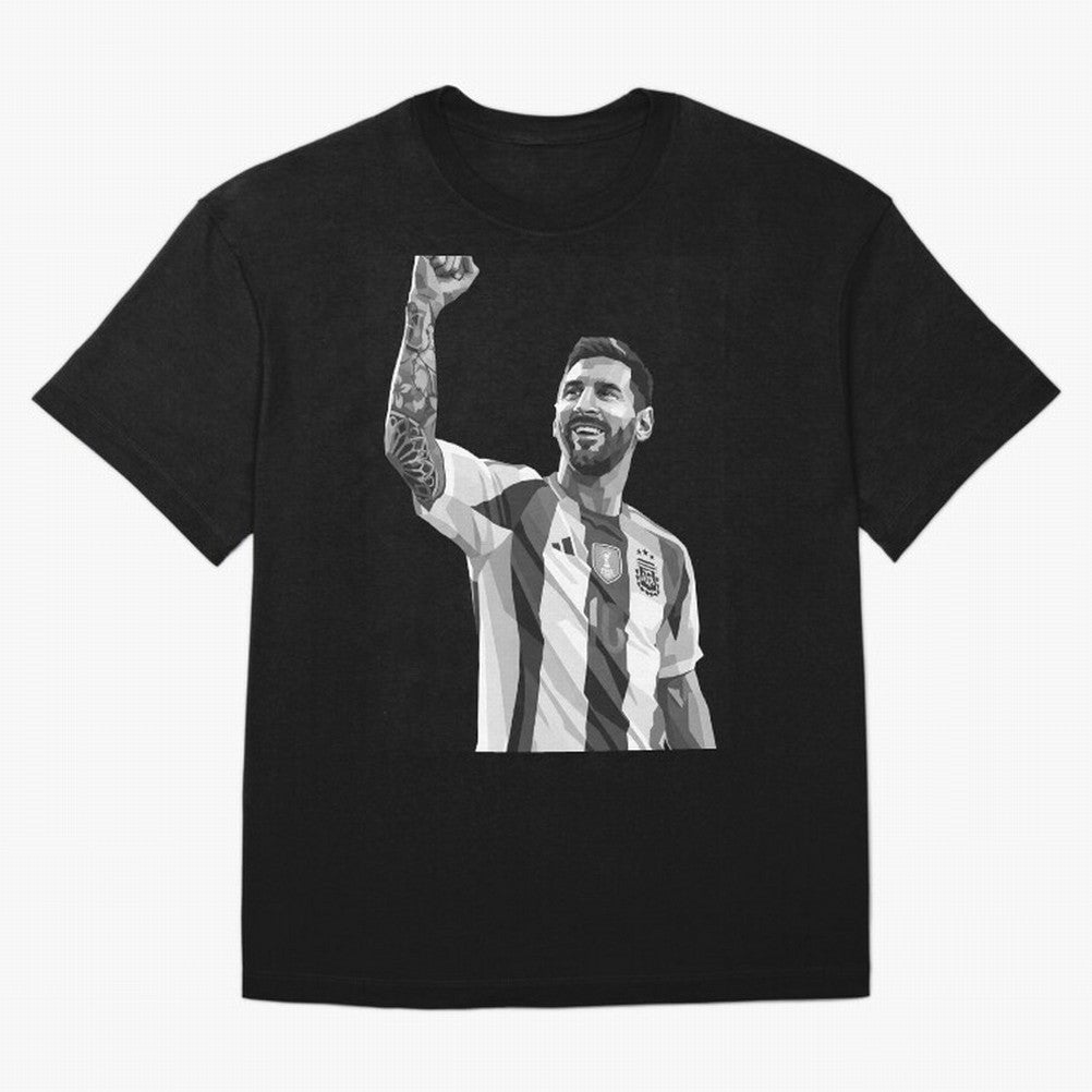 Messi grayscale Oversized T-Shirt Follow the Road to the FIFA World Cup 2026 USA Canada Mexico Journey through Messi, Neymar and Mbappe Highlights, England, France and Netherlands Pride, Vintage Soccer Flavor, Modern Football Stars, National Flags