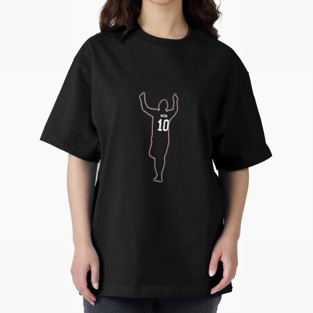Lionel Messi Iconic Celebration Pose - Inter Miami Colors Classic T-Shirt Turn Up for Global Football Passion for FIFA World Cup 2026 USA Canada Mexico, Featuring Messi, Neymar and Mbappe, Spain and Netherlands, Goal Celebration Energy, Supporter