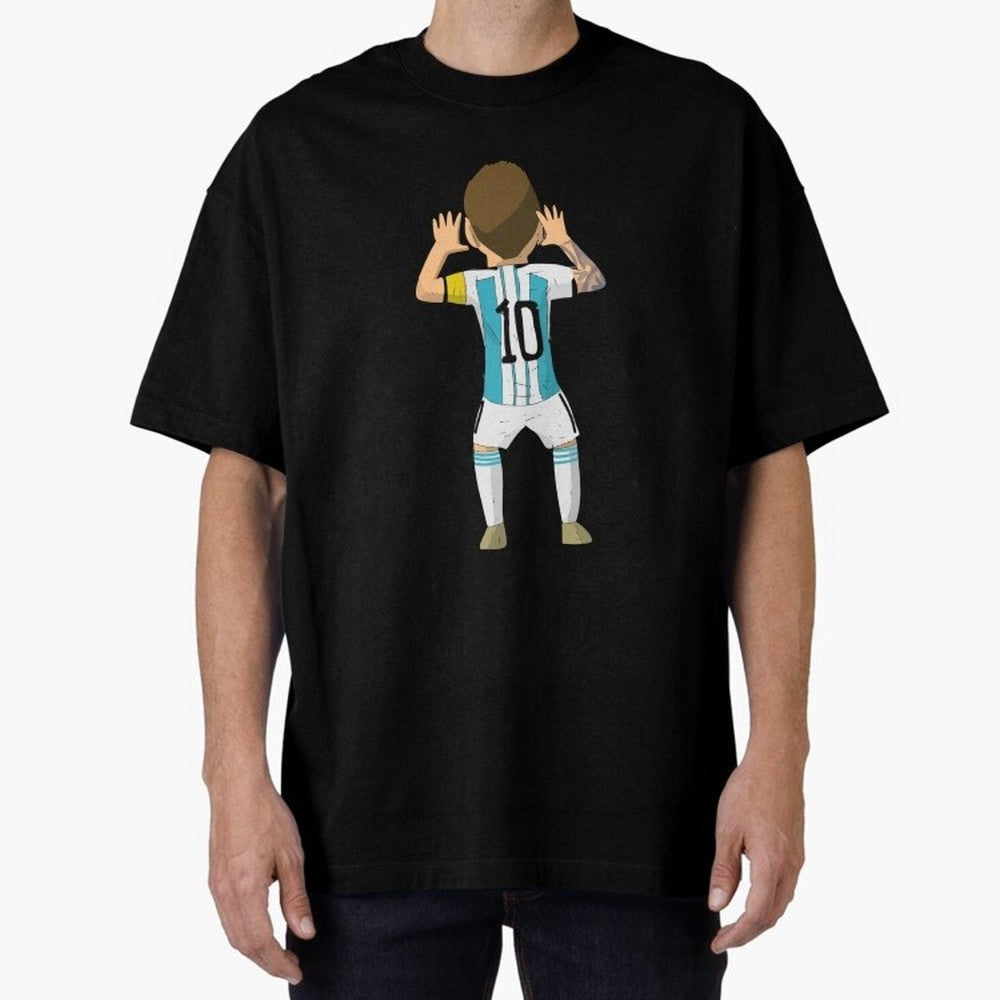 Cartoon Illustration Messi vs Netherlands World Cup Qatar 2022 Classic T-Shirt Honor the Football Icons of FIFA World Cup 2026 for Fans of Cristiano Ronaldo and Germany, Bringing Football Festival Excitement, Trophy Ambitions, Country Rivalries and