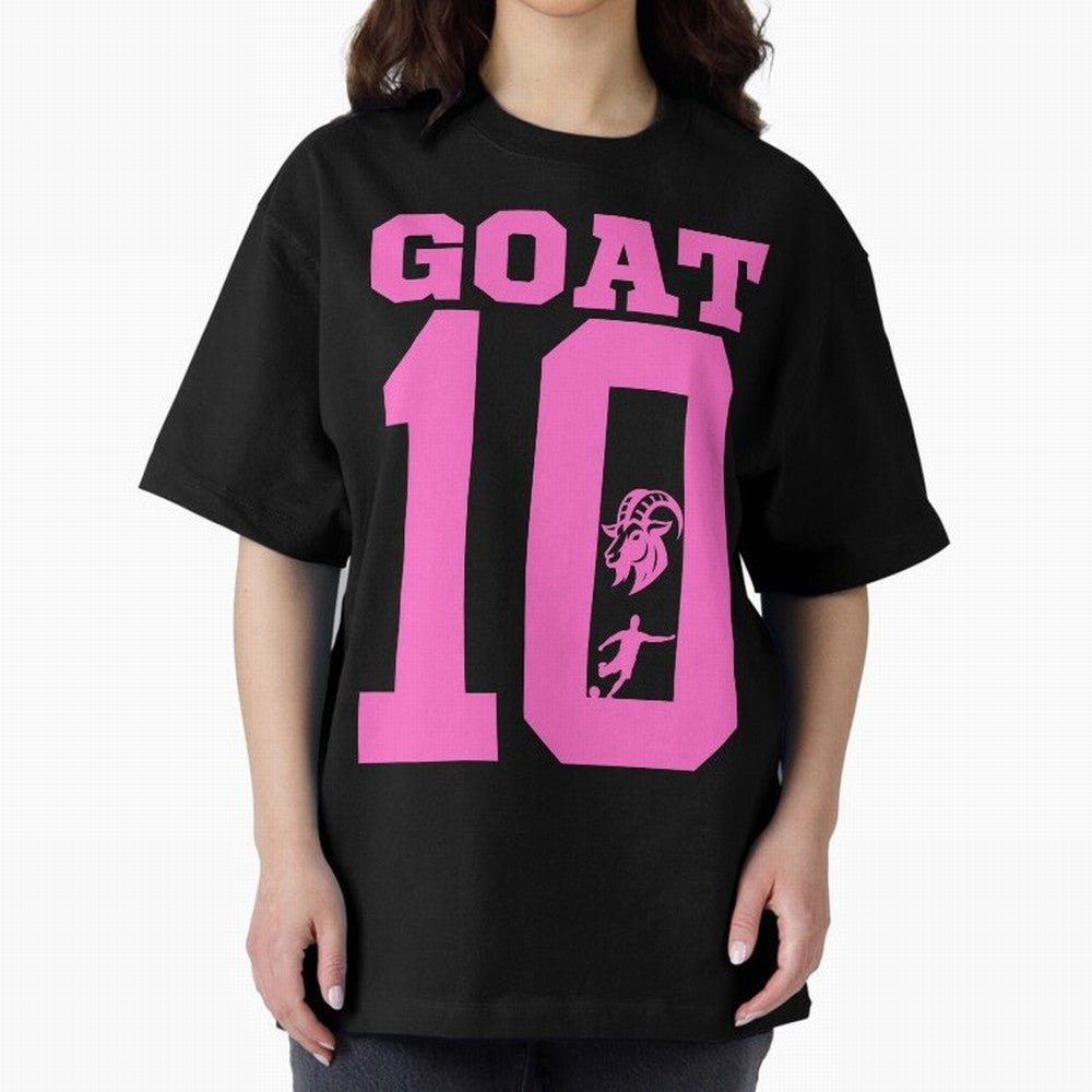 Miami Champions The Goat 10 Oversized T-Shirt Feel International Energy from Global Football Passion for FIFA World Cup 2026, Filled with CR7, France, Football Passion, Legendary Performances, Festival Vibes and Supporter Community; Perfect for
