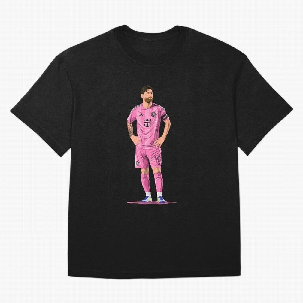 Lionel Messi Vector Oversized T-Shirt Cheer through Every Moment of Global Football Passion for FIFA World Cup 2026 Group Stage, Built around CR7, England, Championship Spirit, Famous Goals, Roaring Crowds and International Football Unity; Ideal