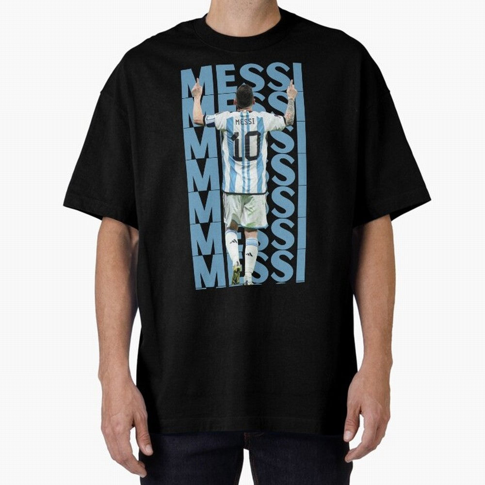 Lionel Messi | 10 | Argentina | Barcelona | Goat Oversized T-Shirt Celebrate the FIFA World Cup 2026 USA Canada Mexico Journey through Cristiano Ronaldo, Haaland and CR7 Highlights, Brazil, Portugal and Argentina Pride, Championship Spirit, Famous