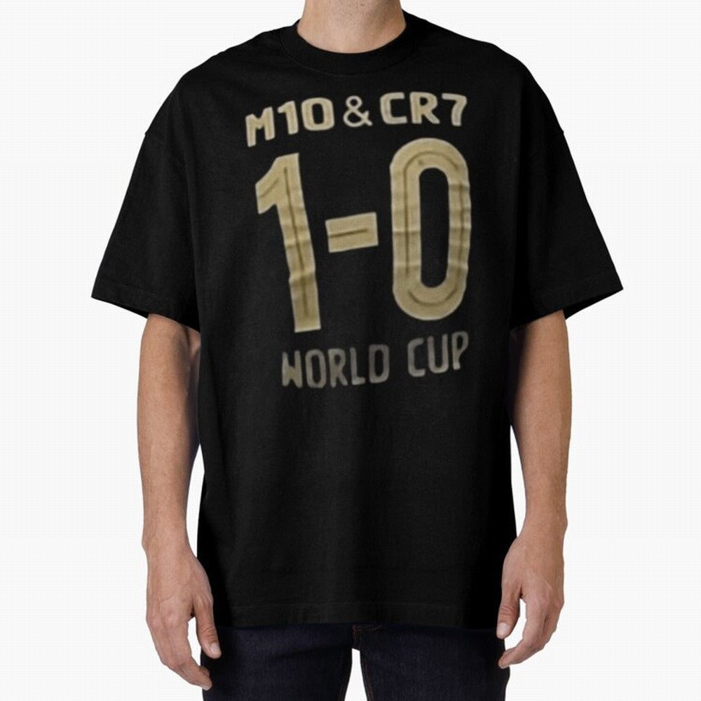 M10 And Cr7 1-0 World Cup Football Classic T-Shirt Honor the Football Icons of FIFA World Cup 2026 Spirit, Built around Argentina, Haaland and Mbappe, Match Day Excitement, Supporter Culture, Golden Goals and Global Football Passion; Created for