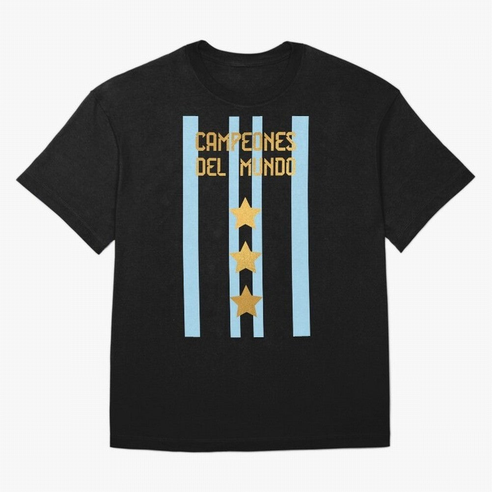 Argentina Jersey 3 Stars World Champions Classic T-Shirt Bring Retro Soccer Energy to FIFA World Cup 2026 Spirit, Driven by Germany, Messi and Cristiano Ronaldo, Worldwide Fan Energy, Dramatic Goals, Stadium Lights and Championship Celebrations;