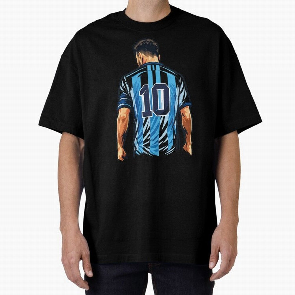 Messi 10 legend Oversized T-Shirt Follow the Road to FIFA World Cup 2026 Group Stage Built around Haaland, Portugal Energy, Sports Nostalgia, International Competition, Famous Players and Unforgettable Victories; Perfect for Supporters Who Want