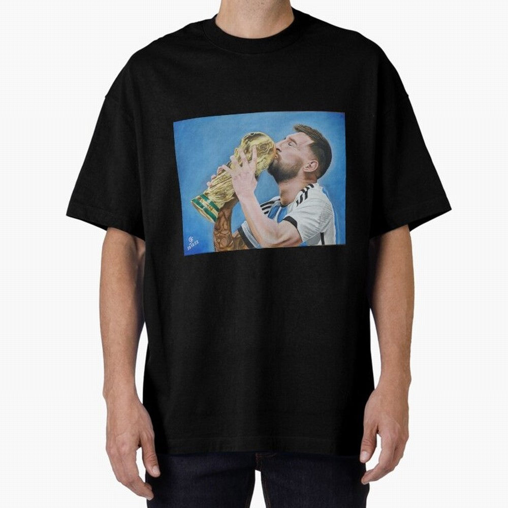 Lionel Messi Oversized T-Shirt Join Match Day Hype around FIFA World Cup 2026 Group Stage, Haaland, Argentina, France and Brazil, Soccer Culture, Superstar Moments, National Team Dreams and Competitive Fire; Great for Watch Parties, Sports Bars,