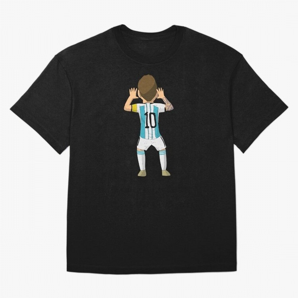 Cartoon Illustration Messi vs Netherlands World Cup Qatar 2022 Oversized T-Shirt Remember Match Day Hype around FIFA World Cup 2026 Group Stage, CR7 and Messi, Argentina and Brazil, Tournament Hype, Historic Matchups, Family Viewing Parties and