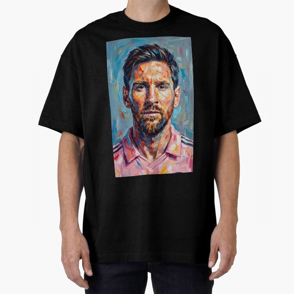 Portrait Painting of Lionel Messi Classic T-Shirt Represent FIFA World Cup 2026 Group Stage Inspired by Messi, CR7 and Mbappe, France Energy, Football History, Final Match Energy, Crowd Noise and Once in a Lifetime Moments; Made for Die Hard