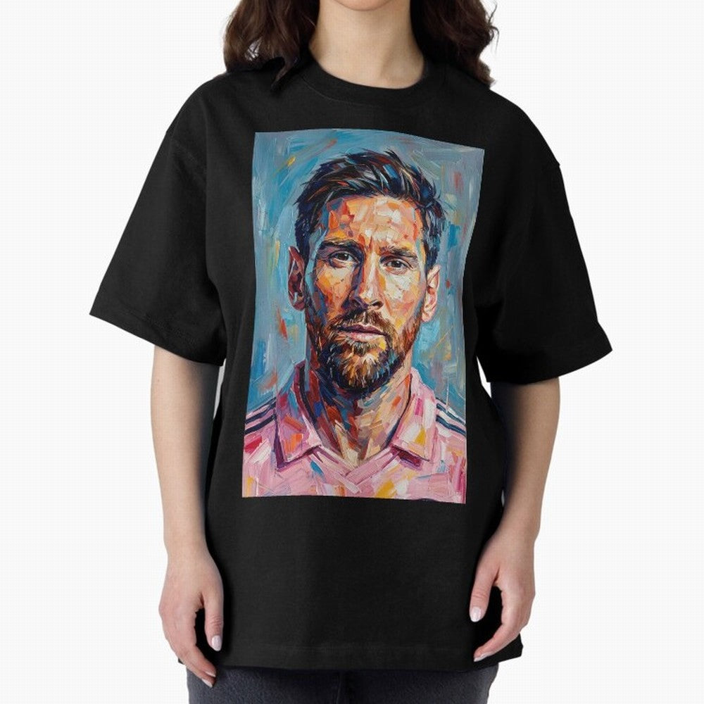 Portrait Painting of Lionel Messi Classic T-Shirt Represent FIFA World Cup 2026 Group Stage Inspired by Messi, CR7 and Mbappe, France Energy, Football History, Final Match Energy, Crowd Noise and Once in a Lifetime Moments; Made for Die Hard
