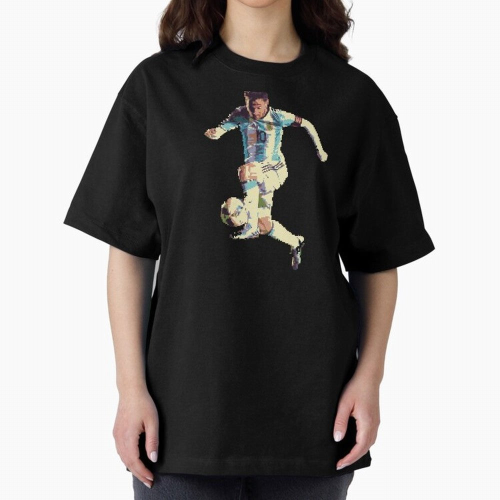 Lionel Messi Oversized T-Shirt Mark FIFA World Cup 2026 USA Canada Mexico Spirit, Driven by Argentina, Cristiano Ronaldo, Soccer Culture, Superstar Moments, National Team Dreams and Competitive Fire; Ideal for Passionate Fans Who Love Underdog