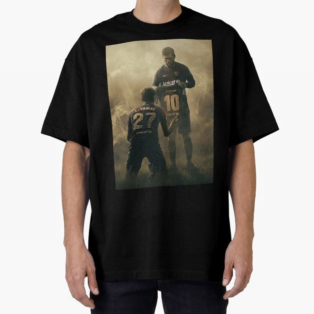 messi giving kamin yamal his shirt iconic design Classic T-Shirt Celebrate National Team Dreams in FIFA World Cup 2026 Group Stage for Fans of Neymar, Haaland and Cristiano Ronaldo and France and Portugal, Bringing Football Passion, Legendary