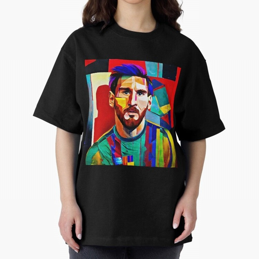 digital image of Messi Oversized T-Shirt Feel the Heartbeat of FIFA World Cup 2026 Group Stage for Fans of Haaland and England and Germany, Bringing Football Passion, Legendary Performances, Festival Vibes and Supporter Community; Created for Match