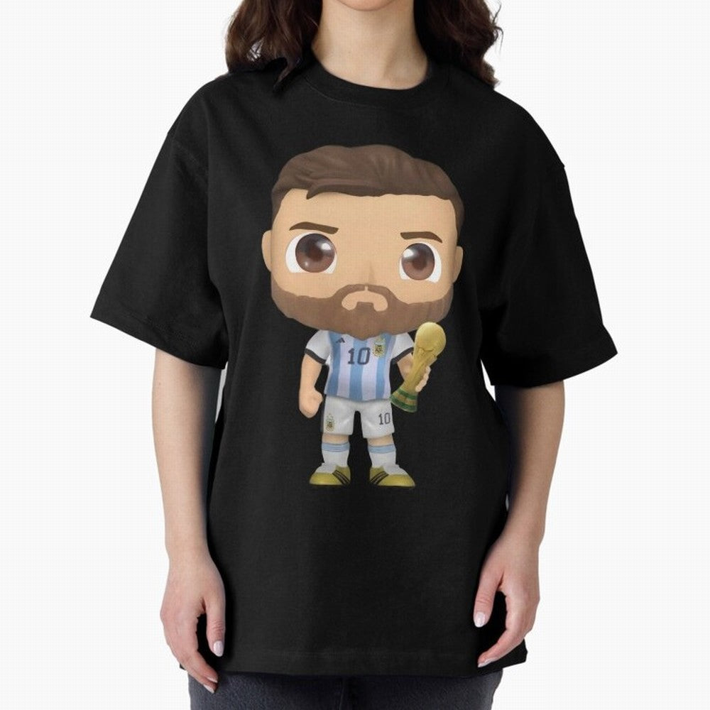 Messi_Champion Oversized T-Shirt Create FIFA World Cup 2026 USA Canada Mexico for Fans of Messi, Neymar and Mbappe and Netherlands, Bringing Vintage Soccer Flavor, Modern Football Stars, National Flags and Final Night Emotion; Perfect for