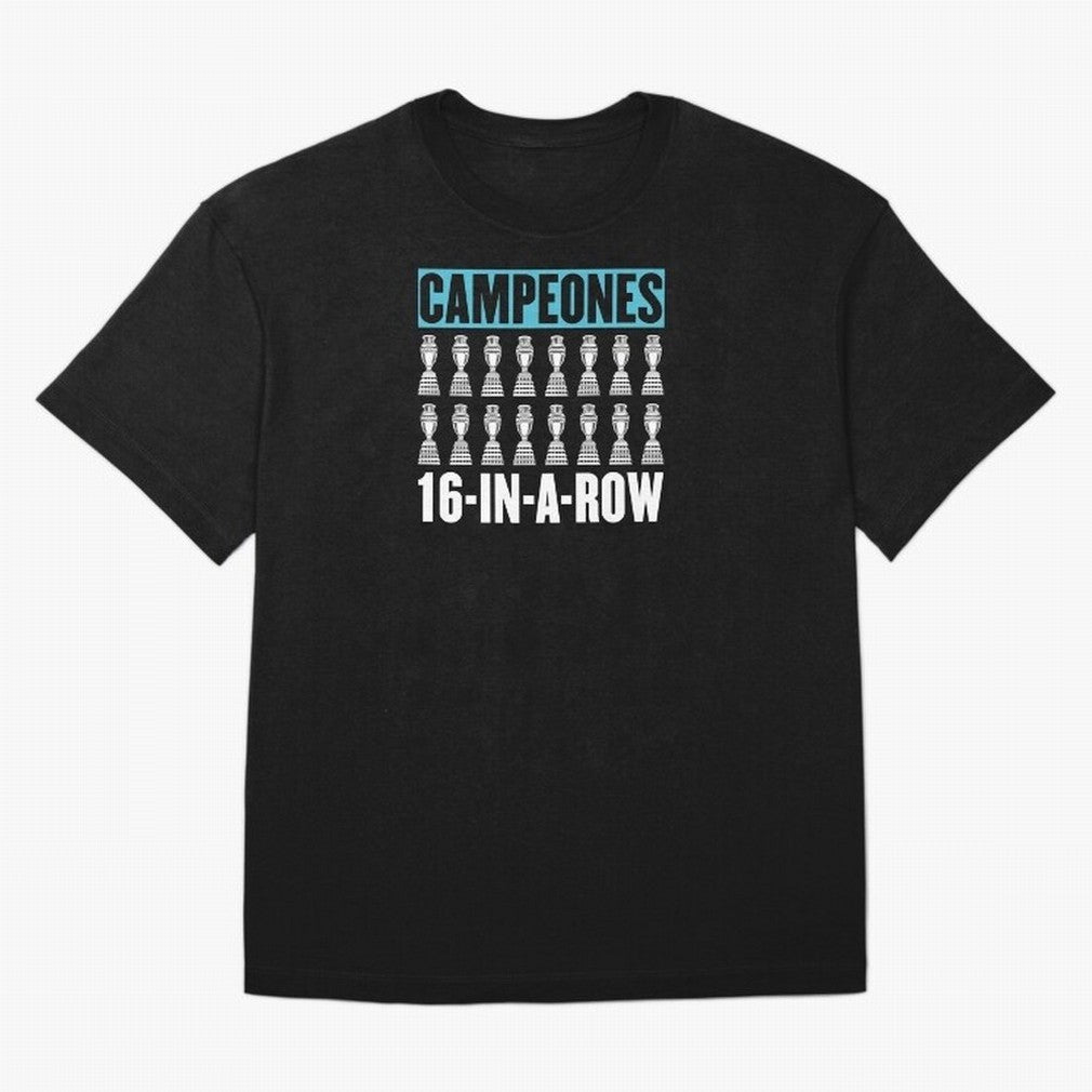 CHAMPIONS 16-IN-A-ROW Classic T-Shirt Bring Bold Fan Energy to Global Football Passion for FIFA World Cup 2026, Built around Mbappe and Neymar, Spain, Football Passion, Legendary Performances, Festival Vibes and Supporter Community; Ideal for