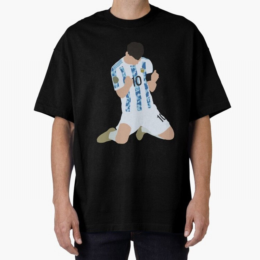 Messi Celebrates Argentina Victory Classic T-Shirt Celebrate Soccer Greatness during FIFA World Cup 2026 Celebrating Cristiano Ronaldo, Haaland and CR7, Argentina, France and Brazil Energy, Goal Celebration Energy, Supporter Heritage, Football