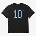 10 - Lionel Messi - Argentina Colours Classic T-Shirt Show Your Love for Global Football Passion for FIFA World Cup 2026, Driven by CR7 and Messi, England, Football Festival Excitement, Trophy Ambitions, Country Rivalries and Star Player Buzz;
