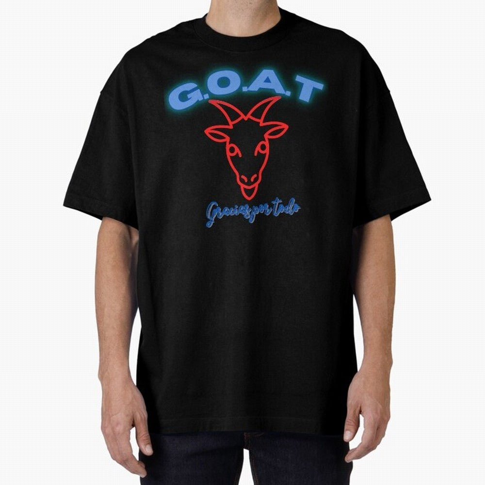 Lionel Messi THANKS GOAT Shirt Oversized T-Shirt Support the Legends of FIFA World Cup 2026 Group Stage for Fans of Messi and Spain and Netherlands, Bringing Match Day Excitement, Supporter Culture, Golden Goals and Global Football Passion; Ideal